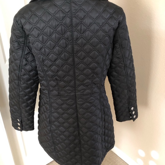 Laundry by Shelli Segal Black Quilted Women's Coat in Large - Picture 4 of 8